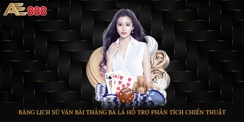 Bảng lịch sử ván bài thắng ba lá hỗ trợ phân tích chiến thuật