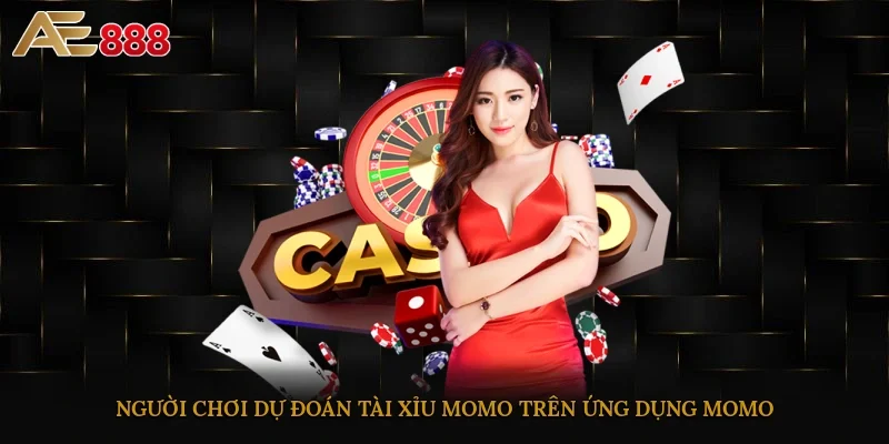 Người chơi dự đoán tài xỉu momo trên ứng dụng MoMo